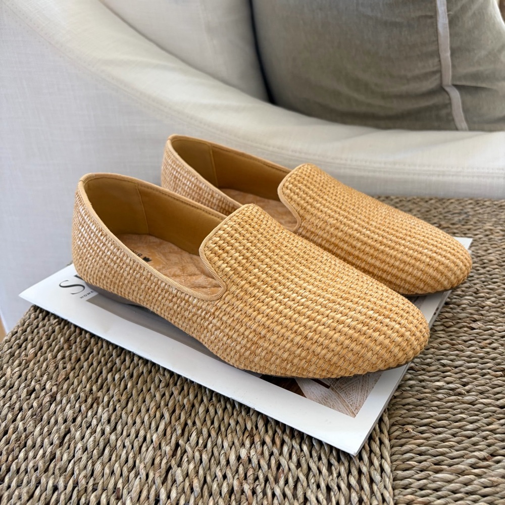 Birdies The Starling Flats Raffia Straw Woven
Loafers Women's Size 8.5 - Picture 2 of 9